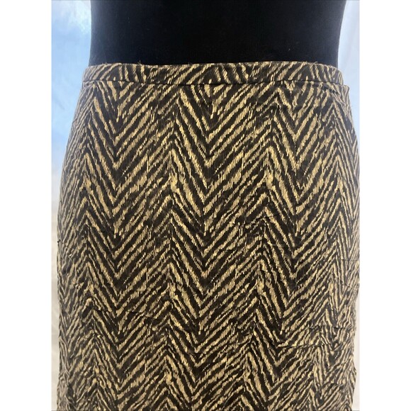 SK19261-VALERIE STEVENS Women 100% Silk Maxi Flare Skirt Multicolor Geo Lined 4 - Picture 5 of 7